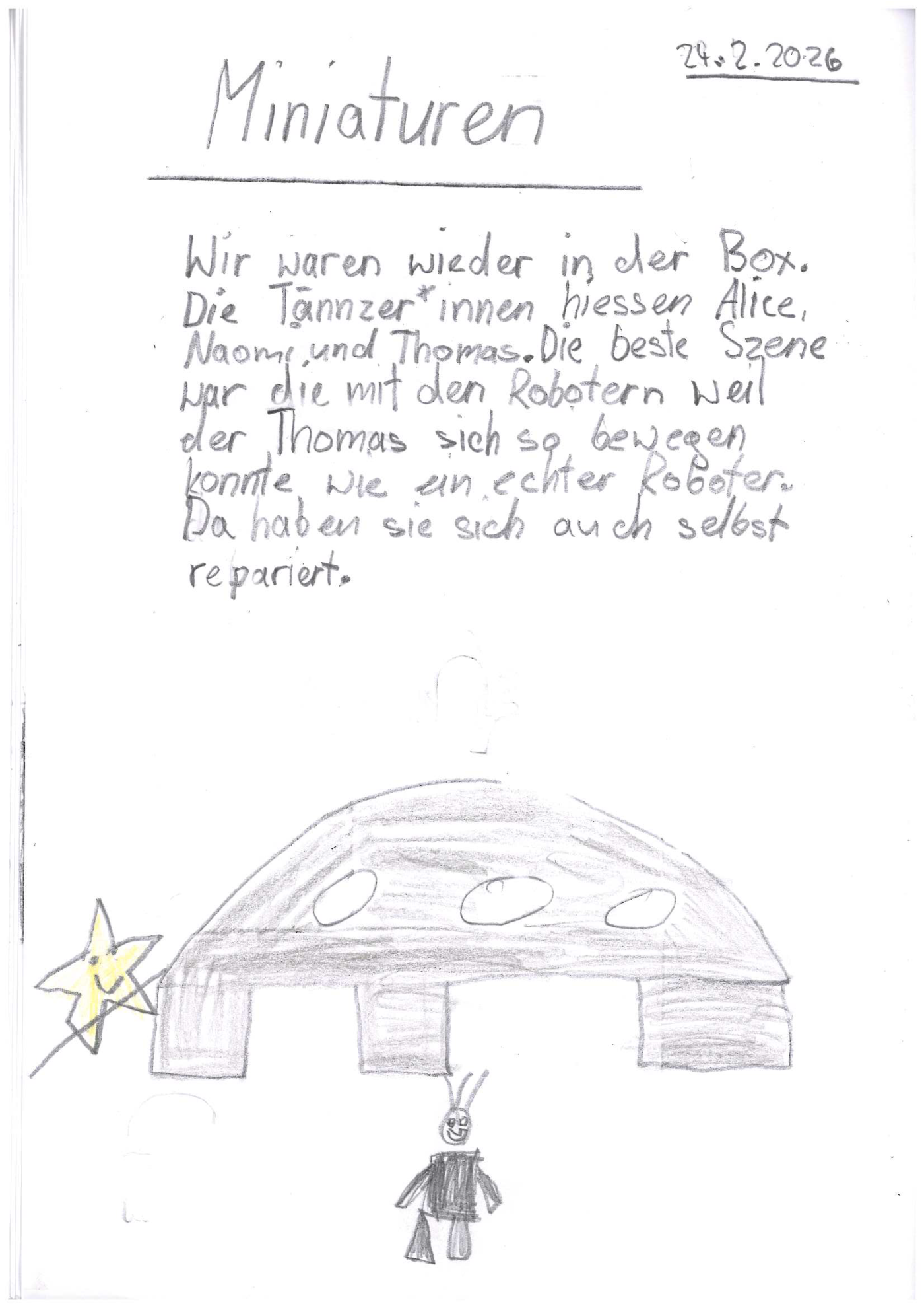 Bericht Schulklasse, «Minituren/Miniaturas», Luzerner Theater