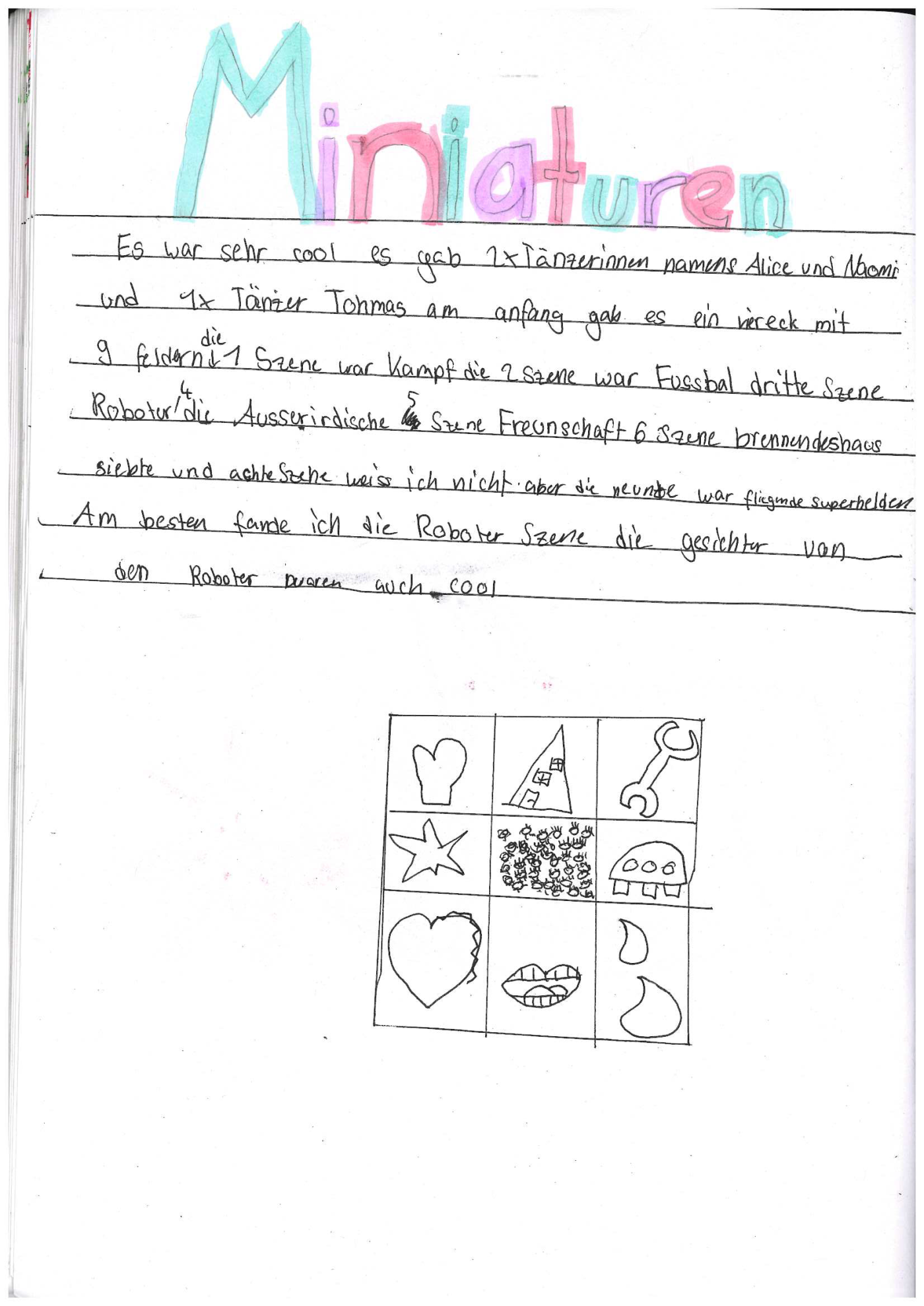 Bericht Schulklasse, «Minituren/Miniaturas», Luzerner Theater