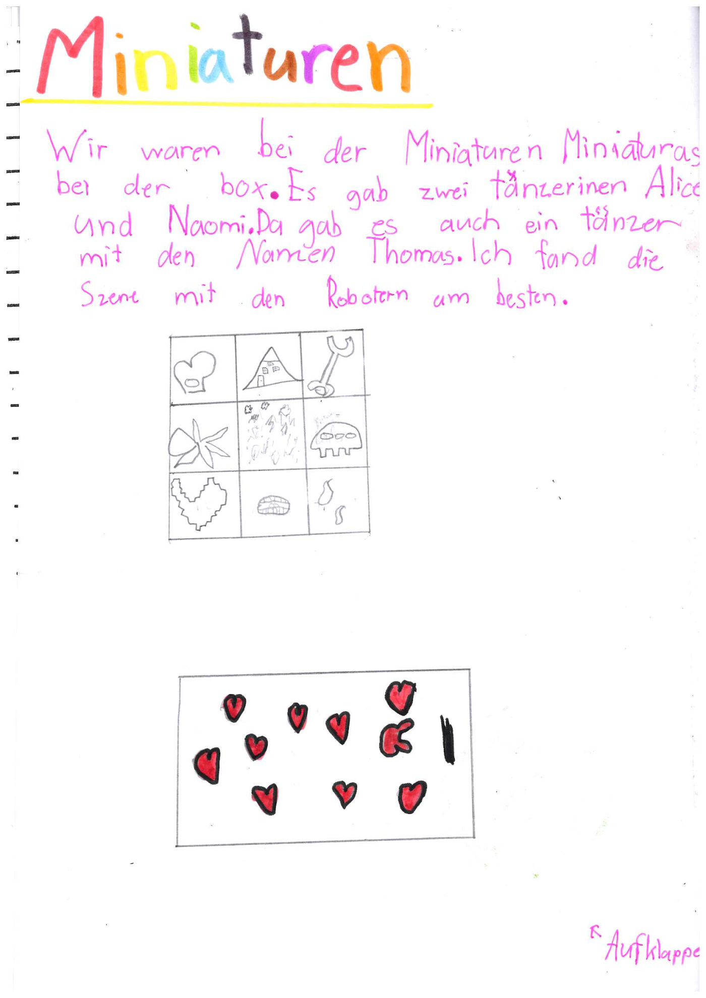 Bericht Schulklasse, «Minituren/Miniaturas», Luzerner Theater