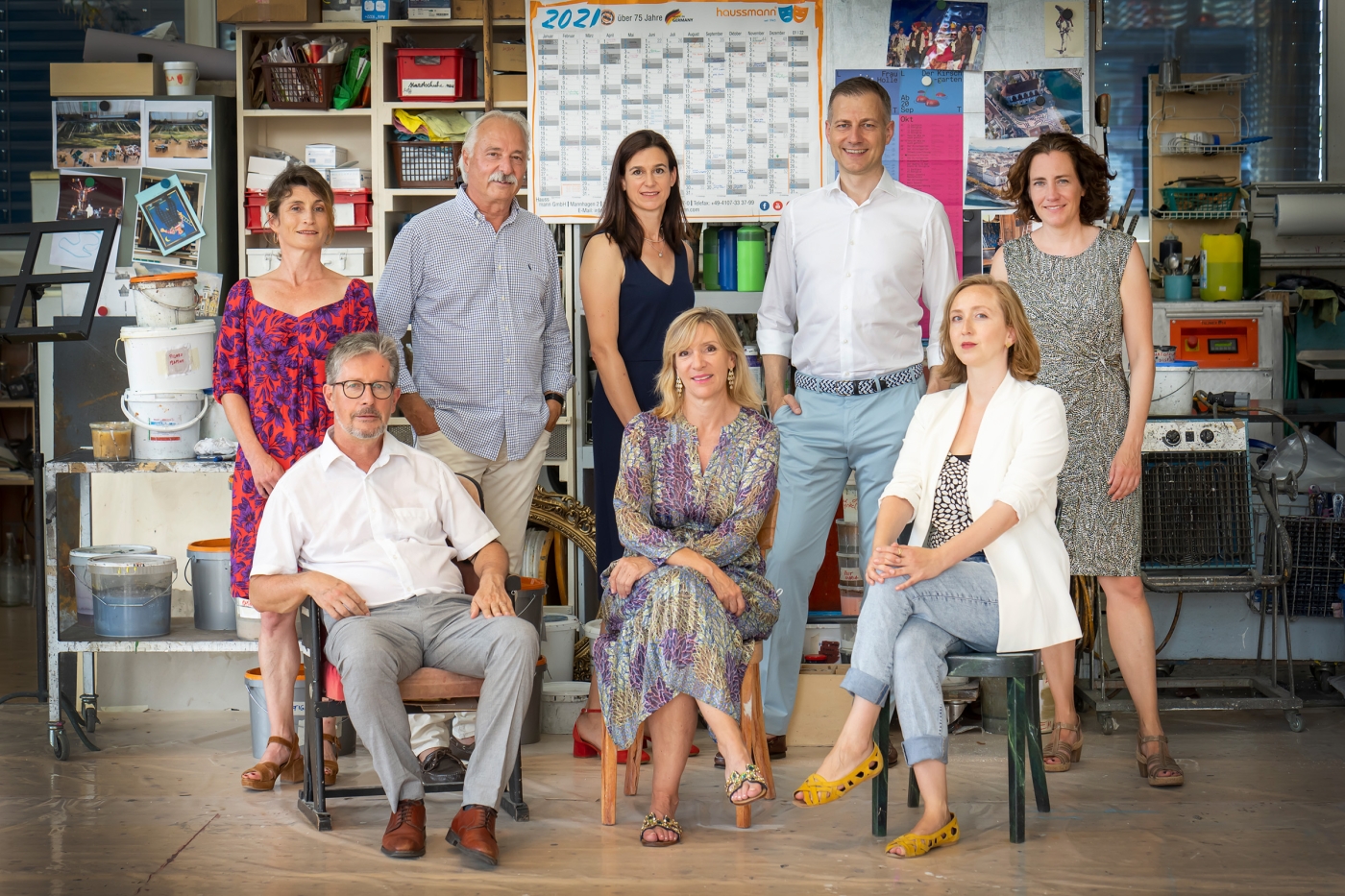 Das Komitee der Freunde Luzerner Theater (2021/22), v.l.n.r.: Anne-Christine Gnekow, Bernhard Etienne, Yvonne Lang, Eugen Huber, Katja Langenbach, Peter Bucher, Anja Meyer, Jana König