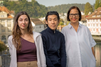 Lida Doumouliaka, Jae-Duk Kim, Wanda Puvogel, Foto Andreas Etter