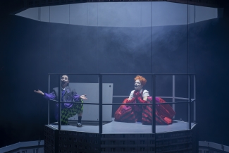 Luzerner Theater, Der Richter und sein Henker, Wiebke Kayser, Tini Prüfert, Foto: Ingo Hoehn